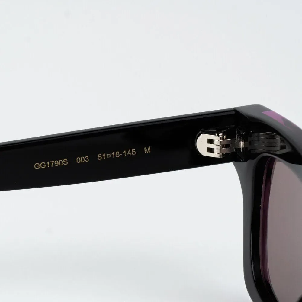Gucci Women Sunglasses Black Violet Cat Eye GG1790S 003 NEW AUTHENTIC